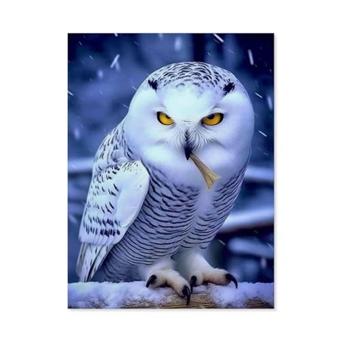 GSBRSNTS Diamond Painting，Weißer Adler, Tier，DIY 5d Diamant Painting Bilder, Diamant malerei Kits Malen nach Zahlen Wohnzimmer Bilder für die Inneneinrichtung（30 x 40 cm/11.81 x 15.74 Zoll）-C97 von GSBRSNTS