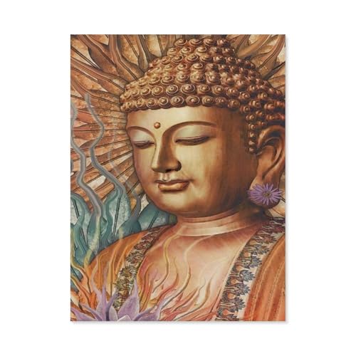 GSBRSNTS Full Round Drill 5d DIY Diamond Painting，Gold Buddha，Diamond Embroidery Wall Home Decoration Kids Gift（30 x 40 cm/11.81 x 15.74 Zoll）-F100 von GSBRSNTS