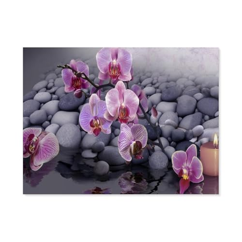 GSBRSNTS Full Round Drill 5d DIY Diamond Painting，Orchidee，Diamond Embroidery Wall Home Decoration Kids Gift（40 x 50 cm/15.74 x 19.68 Zoll）-B40 von GSBRSNTS