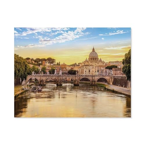 GSBRSNTS Malen Nach Zahlen Erwachsene，Rome，Malen Nach Zahlen Mit Pinseln und Acrylfarbe,DIY Set Basteln Erwachsene mit Pinseln und Acrylfarben für Home Decor(20x30cm-C27 von GSBRSNTS