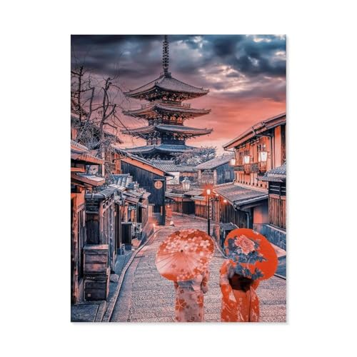 GSBRSNTS Malen nach Zahlen，Evening in Kyoto，diy malen nach zahlen erwachsene landsch Mit Pinsel und Acrylfarbe Kits Theme Digital Home Wall Artwork(20x30cm-C86 von GSBRSNTS