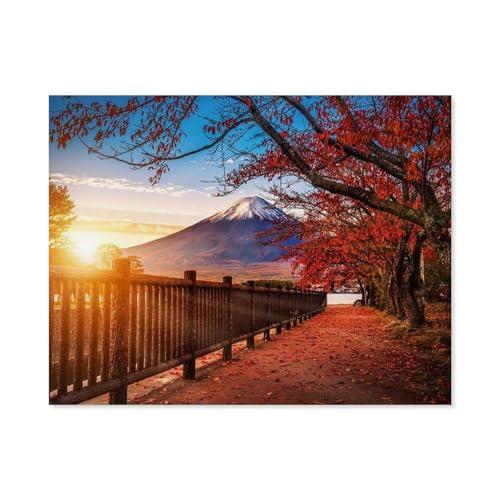 GSBRSNTS Malen nach Zahlen，Fuji, Japan，diy malen nach zahlen erwachsene landsch Mit Pinsel und Acrylfarbe Kits Theme Digital Home Wall Artwork(20x30cm-E6 von GSBRSNTS