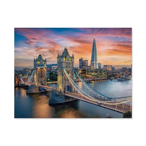 GSBRSNTS Malen nach Zahlen，London Twilight，diy malen nach zahlen erwachsene landsch Mit Pinsel und Acrylfarbe Kits Theme Digital Home Wall Artwork(20x30cm-C26 von GSBRSNTS