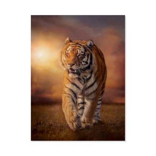 GSBRSNTS Malen nach Zahlen，Tiger，diy malen nach zahlen erwachsene landsch Mit Pinsel und Acrylfarbe Kits Theme Digital Home Wall Artwork(20x30cm-C66 von GSBRSNTS