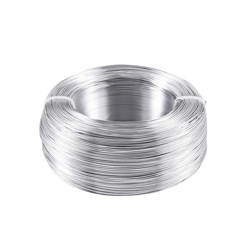 Aluminiumdraht Biegbarer Aluminiumdraht zur Schmuckherstellung, DIY-Halsketten, Armbänder, Handarbeit, Perlendraht, 0,6 mm, 0,8 mm, 1 mm, 1,5 mm, 2 mm, 2,5 mm, 3,0 mm(Silver Color,1.5mm About 100m) von GSCLZ