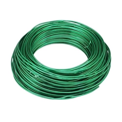 GSCLZ Aluminiumdraht 1 Rolle Aluminiumdraht-Schmuckzubehör zur Schmuckherstellung, DIY-Halsketten und Armbänder, 0,8mm, 1mm, 1,5mm, 2mm, 3,0mm, 4mm, 5mm, 6mm, 23Farben(Green,0.5-0.6mm 280m) von GSCLZ