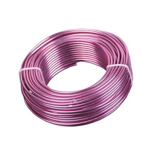 GSCLZ Aluminiumdraht 1 große Rolle 0,8 mm/1 mm/1,5 mm/2 mm/2,5 mm/3,0 mm Aluminium-Weichmetalldraht for Basteln von Schmuck for Selbermachen(Dark Rose,1.5mm (95 Meters)) von GSCLZ