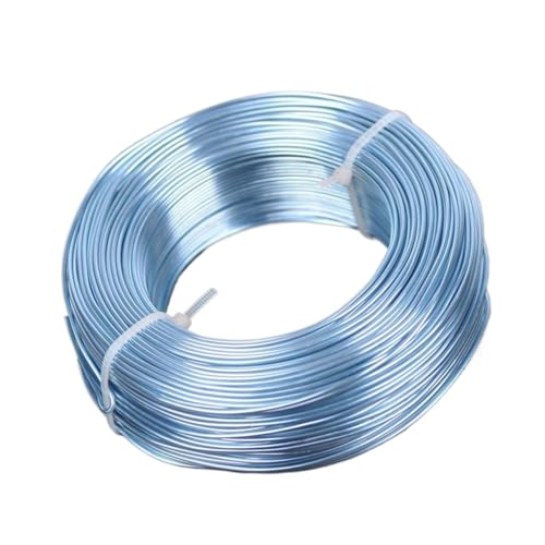 GSCLZ Aluminiumdraht 1 große Rolle 0,8 mm/1 mm/1,5 mm/2 mm/2,5 mm/3,0 mm Aluminium-Weichmetalldraht for Basteln von Schmuck for Selbermachen(Grayish Blue,2.5mm (38 Meters)) von GSCLZ