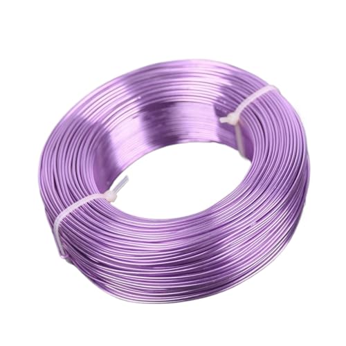 GSCLZ Aluminiumdraht 1 große Rolle 0,8 mm/1 mm/1,5 mm/2 mm/2,5 mm/3,0 mm Aluminium-Weichmetalldraht for Basteln von Schmuck for Selbermachen(Light Purple,3.0mm (26 Meters)) von GSCLZ