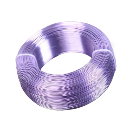 GSCLZ Aluminiumdraht 1 große Rolle 0,8 mm/1 mm/1,5 mm/2 mm/2,5 mm/3,0 mm Aluminium-Weichmetalldraht for Basteln von Schmuck for Selbermachen(Light Violet,3.0mm (26 Meters)) von GSCLZ