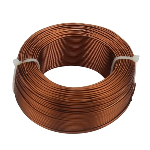 GSCLZ Aluminiumdraht 1 mm – 3,0 mm, 15 Farben, Edelstahl-Aluminium-Basteldraht, Flexibles künstlerisches Perlenband, Schnurseil for die Schmuckherstellung, Zubehör(Brown,2.0mm 5 Meters) von GSCLZ