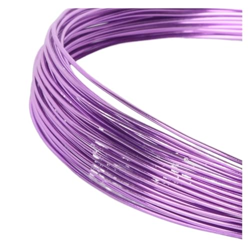 GSCLZ Aluminiumdraht 10 m Aluminiumdraht, weicher DIY-Schmuck-Handwerk, vielseitiger lackierter Aluminium-Metalldraht(Purple) von GSCLZ