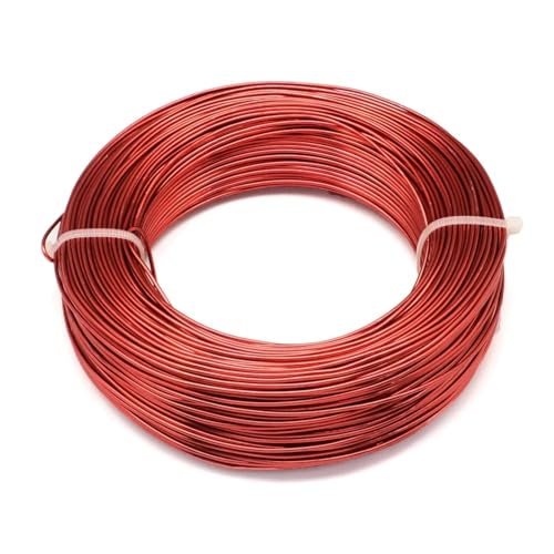 GSCLZ Aluminiumdraht 280 m/250 g Aluminiumdraht, 0,6 mm, Flexibler Basteldraht for Perlenschmuck, Basteln, Herstellen von Zubehör(Red Color) von GSCLZ