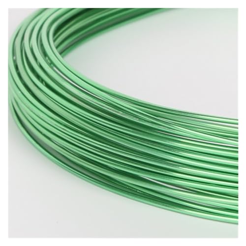 GSCLZ Aluminiumdraht 3–10 Meter runder Aluminiumdraht 1 mm/1,5 mm/2 mm/2,5 mm vielseitiger lackierter Aluminium-Metalldraht, for DIY-Schmuckteile(Light Green,1.5mm 5Meters) von GSCLZ