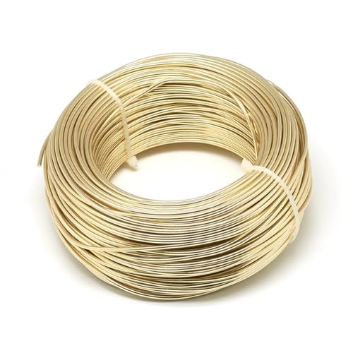 GSCLZ Aluminiumdraht 500 g 0,6/1,2/1,5/2,0/3,0 mm Aluminiumdraht, DIY-Schmuckkomponenten, Zubehör, Finden, Herstellen, Halsketten, Armbänder, Bastelbedarf(Champagne Gold,0.6mm 560m) von GSCLZ