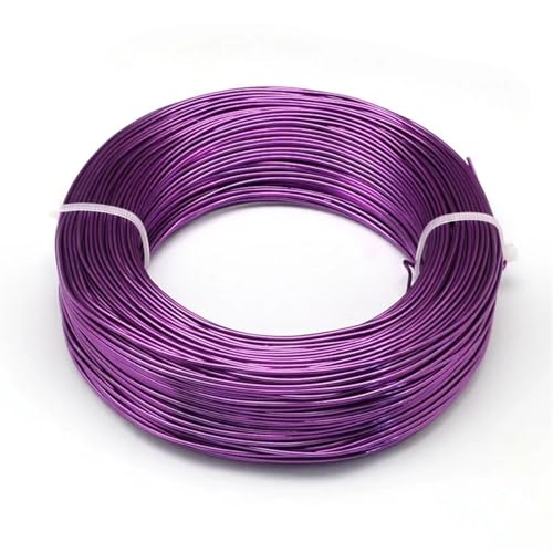 GSCLZ Aluminiumdraht 500 g 0,6/1,2/1,5/2,0/3,0 mm Aluminiumdraht, DIY-Schmuckkomponenten, Zubehör, Finden, Herstellen, Halsketten, Armbänder, Bastelbedarf(DarkViolet,3.0mm 25m) von GSCLZ