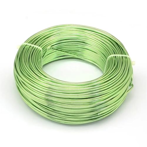 GSCLZ Aluminiumdraht 500 g 0,6/1,2/1,5/2,0/3,0 mm Aluminiumdraht, DIY-Schmuckkomponenten, Zubehör, Finden, Herstellen, Halsketten, Armbänder, Bastelbedarf(LawnGreen,1.2mm 140m) von GSCLZ