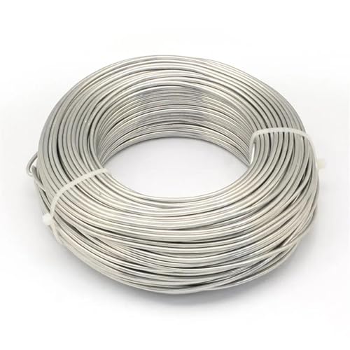 GSCLZ Aluminiumdraht 500 g 0,6/1,2/1,5/2,0/3,0 mm Aluminiumdraht, DIY-Schmuckkomponenten, Zubehör, Finden, Herstellen, Halsketten, Armbänder, Bastelbedarf(LightGrey,1.2mm 140m) von GSCLZ