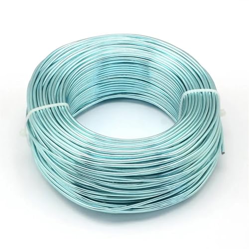 GSCLZ Aluminiumdraht 500 g 0,6/1,2/1,5/2,0/3,0 mm Aluminiumdraht, DIY-Schmuckkomponenten, Zubehör, Finden, Herstellen, Halsketten, Armbänder, Bastelbedarf(PaleTurquoise,0.8mm 300m) von GSCLZ