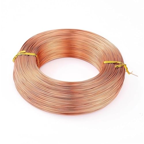 GSCLZ Aluminiumdraht 500 g 0,6/1,2/1,5/2,0/3,0 mm Aluminiumdraht, DIY-Schmuckkomponenten, Zubehör, Finden, Herstellen, Halsketten, Armbänder, Bastelbedarf(Saddle Brown,2.0mm 55m) von GSCLZ