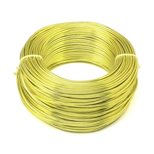 GSCLZ Aluminiumdraht 500 g 0,8/1/1,5/2/3/3,5/4/5/6 mm Aluminiumdraht-Schmuckzubehör for die Schmuckherstellung for Selbermachen(GreenYellow Color,0.8mm About 300m) von GSCLZ