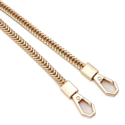 GSCLZ Handtaschenketten 7 mm Ersatz-Geldbörsenkette, Schultertaschengurte, kleine Handtaschen-Geldbörsen-Griffketten, Taschenkette, DIY-Taschengurt FüR Handtaschen(Gold,120cm) von GSCLZ