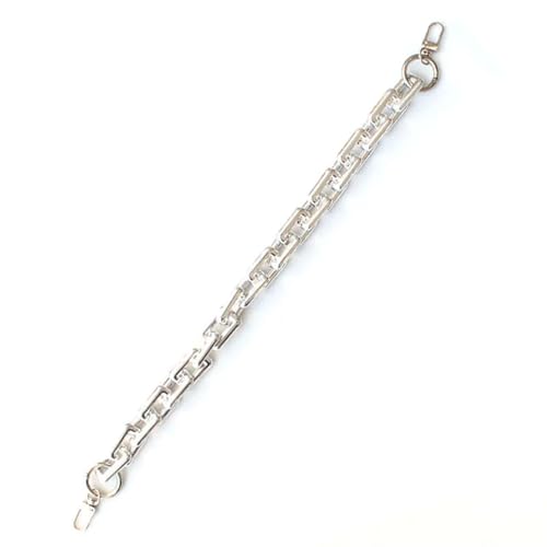 Handtaschenketten Harz Ersatz Kette Abnehmbare Teile 30/40/50/60 cm Riemen Frauen Schulter Griff Quadratische Kette Frau Tasche Zubehör FüR Handtaschen(Silver,50cm) von GSCLZ