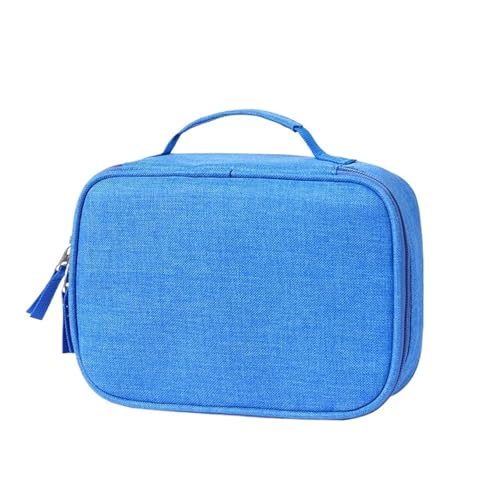 GSJKLSFM Federmäppchen Große Kapazität Aufbewahrungstasche for Buntstifte mit 72 Löchern, Farben, großes Fassungsvermögen, Etui, Halter, Schulbedarf, Schreibwaren(72 Holes Blue) von GSJKLSFM