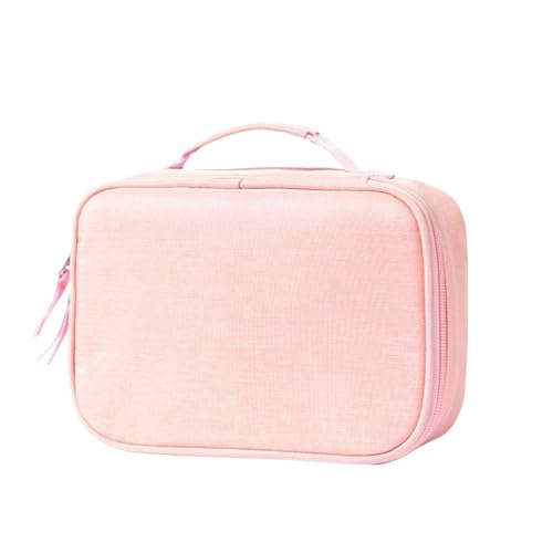 GSJKLSFM Federmäppchen Große Kapazität Aufbewahrungstasche for Buntstifte mit 72 Löchern, Farben, großes Fassungsvermögen, Etui, Halter, Schulbedarf, Schreibwaren(72 Holes Pink) von GSJKLSFM