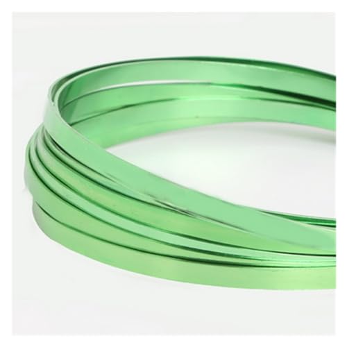 Aluminiumdraht 3meter/stück 5mmX1mm (5mm breite 1mm Dicke) flach Aluminium draht Aluminium Handwerk for DIY Halskette Armbänder Schmuck Machen(Light Green) von GSJNHY