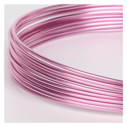 GSJNHY Aluminiumdraht 1/1,5/2/2,5/5 mm weicher rosa Aluminiumdraht Perlenschnur Draht for Armband Halskette Schmuckherstellung DIY Schmuckzubehör(1.5mm 5Meter) von GSJNHY