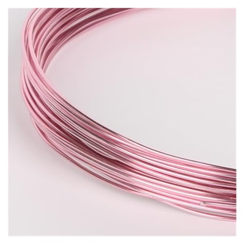 GSJNHY Aluminiumdraht 1/1,5/2/2,5/5 mm weicher rosa Aluminiumdraht Perlenschnur Draht for Armband Halskette Schmuckherstellung DIY Schmuckzubehör(1mm 10Meter) von GSJNHY