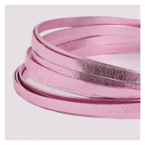 GSJNHY Aluminiumdraht 1/1,5/2/2,5/5 mm weicher rosa Aluminiumdraht Perlenschnur Draht for Armband Halskette Schmuckherstellung DIY Schmuckzubehör(Width 5mm 3Meter-01) von GSJNHY