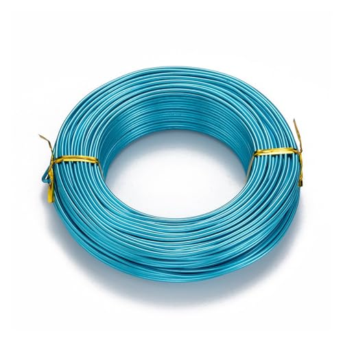 GSJNHY Aluminiumdraht 1 Roll Multi-Colors Aluminum Wire Jewelry Findings for Jewelry Making DIY Necklace Bracelet 0.8mm 1mm 1.5mm 2mm 3mm 4mm 5mm 6mm(DarkTurquoise,3.5mm 20m) von GSJNHY