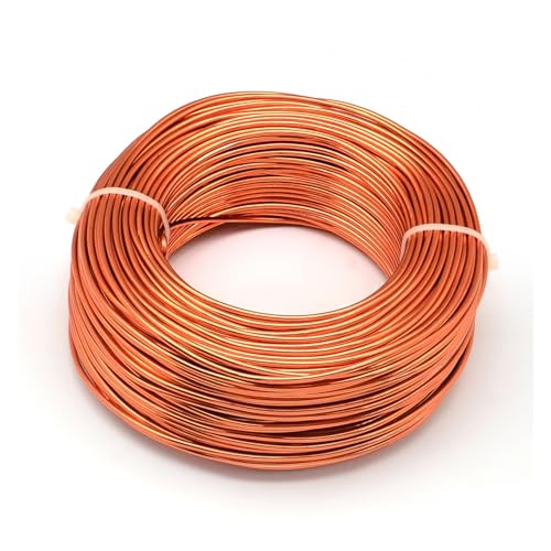 GSJNHY Aluminiumdraht 1 Roll Multi-Colors Aluminum Wire Jewelry Findings for Jewelry Making DIY Necklace Bracelet 0.8mm 1mm 1.5mm 2mm 3mm 4mm 5mm 6mm(OrangeRed,2mm 55m) von GSJNHY