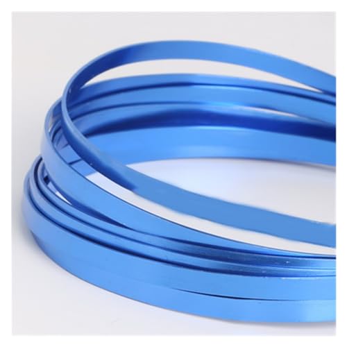 GSJNHY Aluminiumdraht 3meter/stück 5mmX1mm (5mm breite 1mm Dicke) flach Aluminium draht Aluminium Handwerk for DIY Halskette Armbänder Schmuck Machen(Blue) von GSJNHY