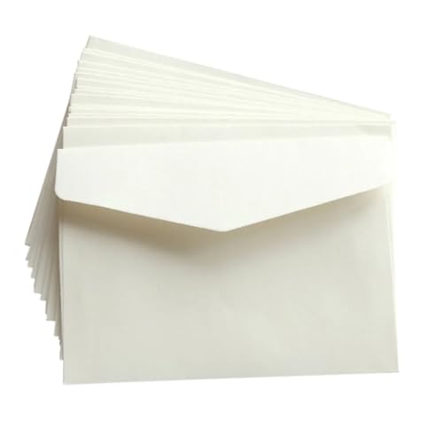 GSJNHY Umschlag 100 Stück Mini-Blanko-Umschläge, Dokumentenaufbewahrungstasche, Umschläge ohne Worte, Postsack, Karten, Geschenkpapier, Briefverpackung, weiß von GSJNHY