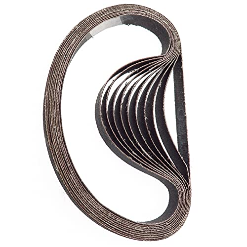 Schleifband 10-100 stücke 10x330mm ringförmige sandgurt abrasive schleifbänder 60-240 grit grob zu feinschleif ring gürtelschleifer zubehör(100 pieces,180) von GSJNHY