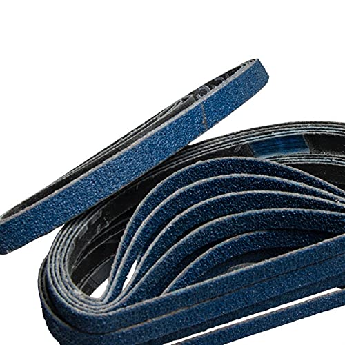 Schleifband 25 Stück 10x330mm 3/8 "x13" Schleifgurte Zirkonia Blau Sander Belt Gürtel 60 80 120 Schleifgürtel(40-Coarse) von GSJNHY
