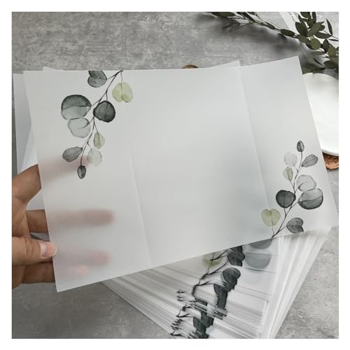 Transparentpapier Eukalyptus-Pergamentpapier, geeignet for eine 5 x 7 Hochzeitseinladung (Size : 20pcs) von GSJNHY