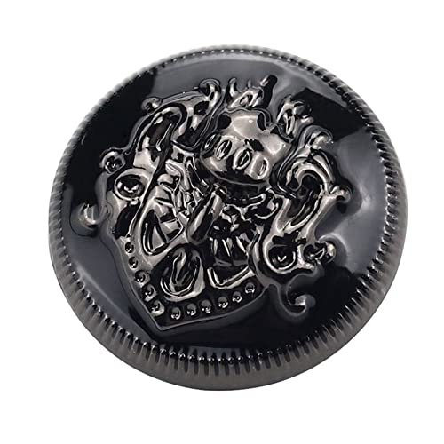 GSUNLEO Knöpfe for Nähen, 10 Stück, Metallknöpfe, Mantel, Jacke, geknöpfte Druckknöpfe, dekorative Metallknöpfe, Nähzubehör, 15 mm(Black,10mm) von GSUNLEO