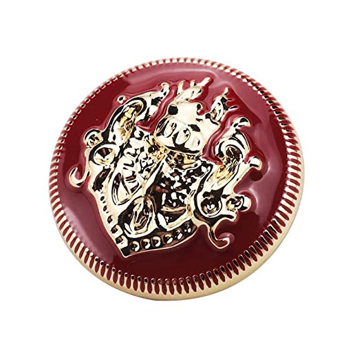 GSUNLEO Knöpfe for Nähen, 10 Stück, Metallknöpfe, Mantel, Jacke, geknöpfte Druckknöpfe, dekorative Metallknöpfe, Nähzubehör, 15 mm(Gold Red,23mm) von GSUNLEO