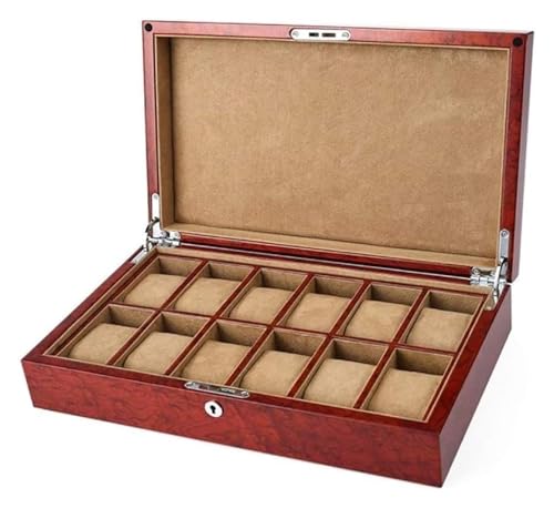 GSUNLEO Schmuck-Organizer-Box, große Holz-Schmuckschatulle/Schrank/Schrank mit Schloss for Damen und Mädchen, Halskette von GSUNLEO