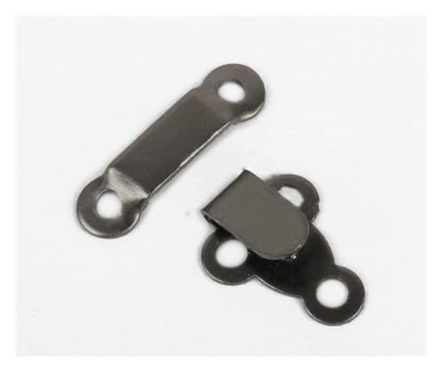 Nähhaken und Ösen, Haken- und Ösenverschlüsse aus Metall, Haken- und Ösenverschlüsse, 20 Sets Gun Black Haken- und Ösenverschlüsse, Kleiderhaken, Hosenhaken for Kleid, Rock, Hose, BH(E) von GSUNLEO