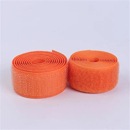 Klettband zum Nähen 1 M/Paar (25 MM) Magic Strip Strap Haken Schleife Selbstklebendes Verschlussband Die Haken Nähzubehör DIY Handwerk Kein Kleber Aufkleber(Color:Orange) von GSXLZ