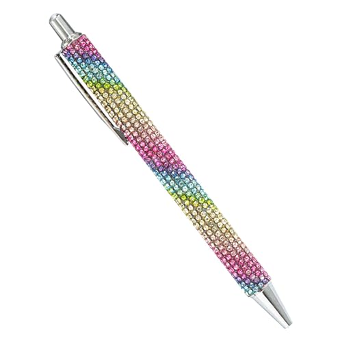 GTFYUDGH 5 Stück Strass Kugelschreiber Set - Glitzernde Stift Kinder, Einziehbarer Tintenstift Für Kinder, Ausgefallener Bling Stift, Kugelschreiber Mit Strasssteinen, Press The Beating Pen von GTFYUDGH