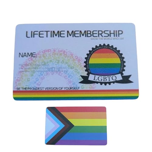 GTFYUDGH Gay Card, Gay Identity Card,Regenbogen LGBT Identity Card | Lustige Neuheit Moon -Requisite, persönliche Informationsdaten für den Community Month von GTFYUDGH