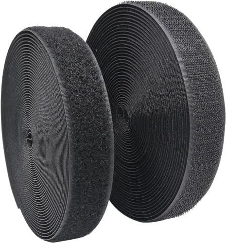 Nähen Sie auf Haken und Schleife Band, 25mm×8M Nicht Klebende Rückseite Nylon Stoff Befestigung, Heavy Duty Nicht klebende Gewebe Band für Handwerk DIY und Nähen Projekte Rund um Haus und Büro von GTLAOGS