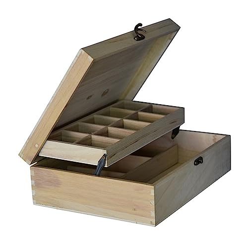 Schmuckschatulle Organizer Holz Doppelschicht Große Holzbox Wenwan Aufbewahrungsbox Aufbewahrungsbox Schmuckbox Kosmetikbox Geburtstagsgeschenk von GTORCZDF