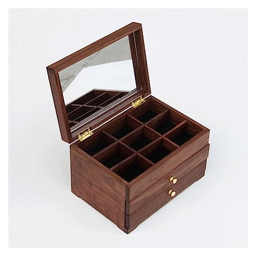 Schmuckschatulle Organizer Holz Schmuckschatulle Schmuckschatulle Home Decoration Schmuckschatulle Kosmetik Organizer für Schmuck Klein (A S) von GTORCZDF